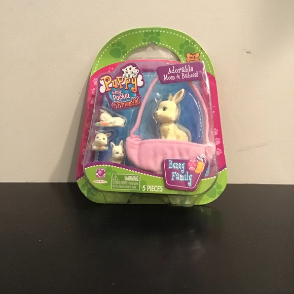 Easter bunny and 3 Baby bunnies puppy in my pocket - Picture 3 of 4